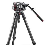חצובה Manfrotto מנפרוטו + ראש וידאו כמו חדשה (מציאה!)
